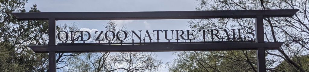 Sign overlooking the entrance to the Old Zoo Nature Trails